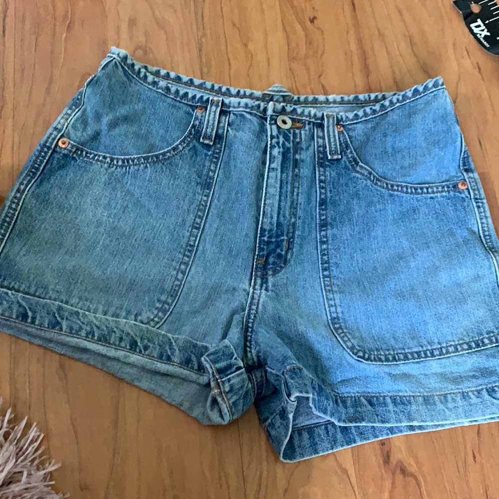 Vintage express high waisted utility style shorts